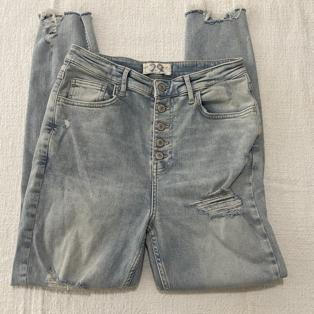 We The Free by Free People Skinny‎ Raw Hem Women's 29 Lt Color Denim Jeans